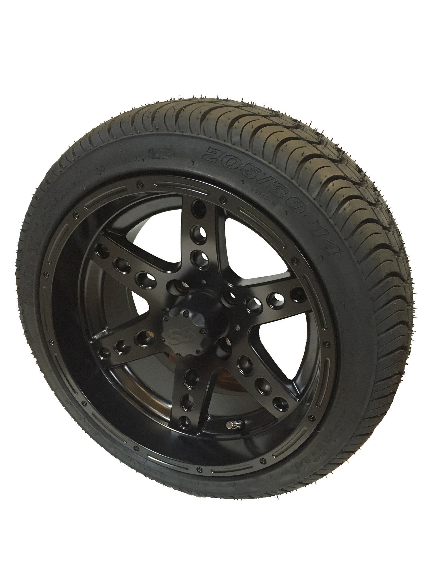 205/30-14 LSI Elite on Chaos Matte Black Wheel
