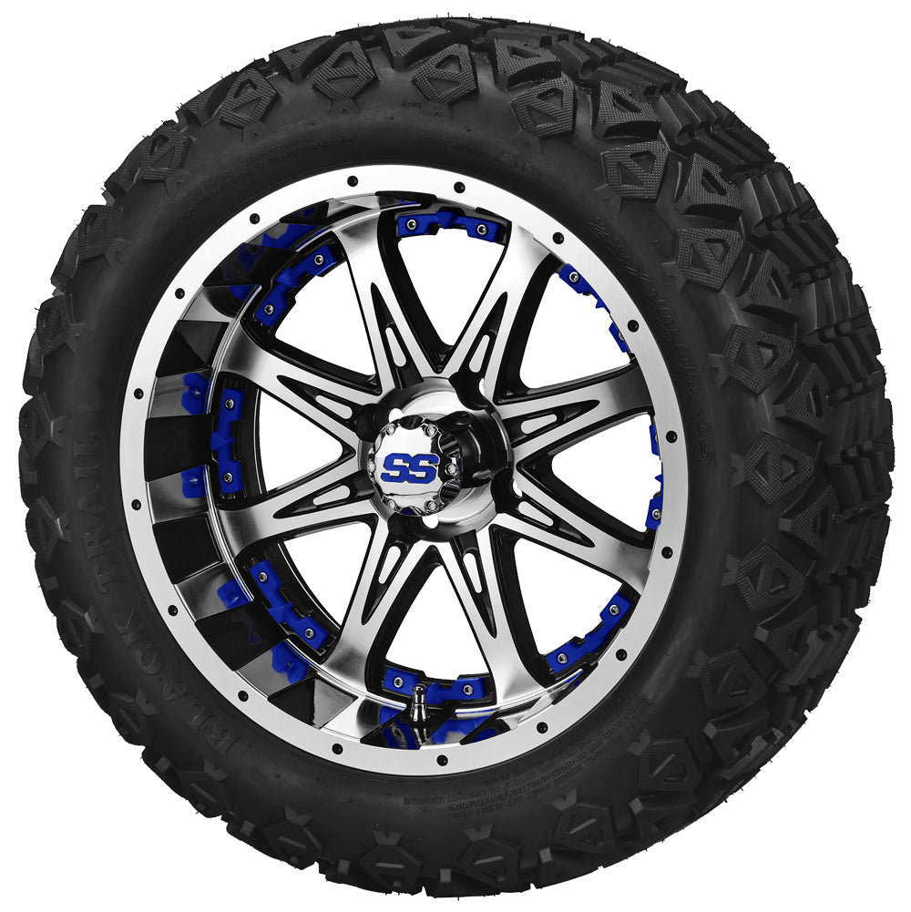 14" Revenge Black/Machined Lifted Tire & Wheel Combo