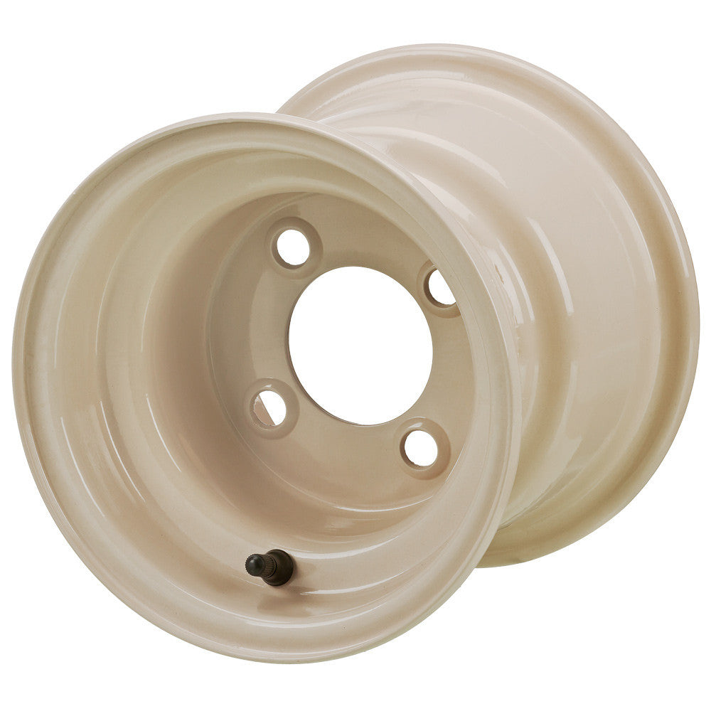 8" Beige Steel Golf Cart Wheel