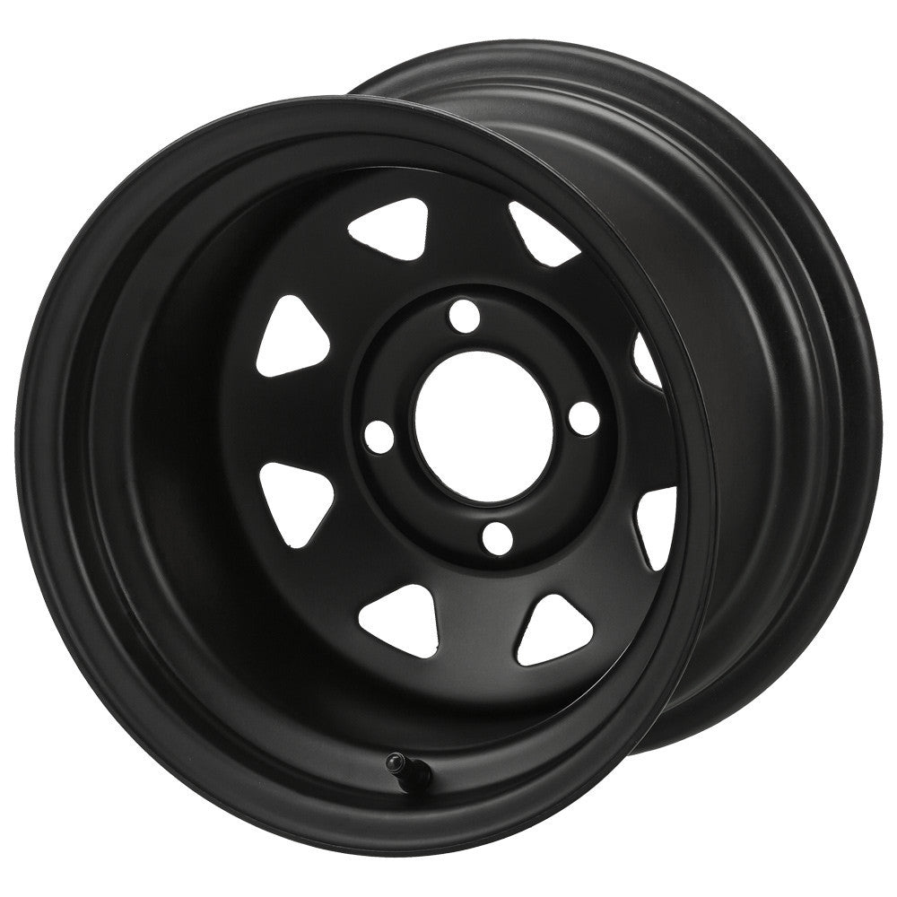 12" Black Steel Golf Cart Wheel