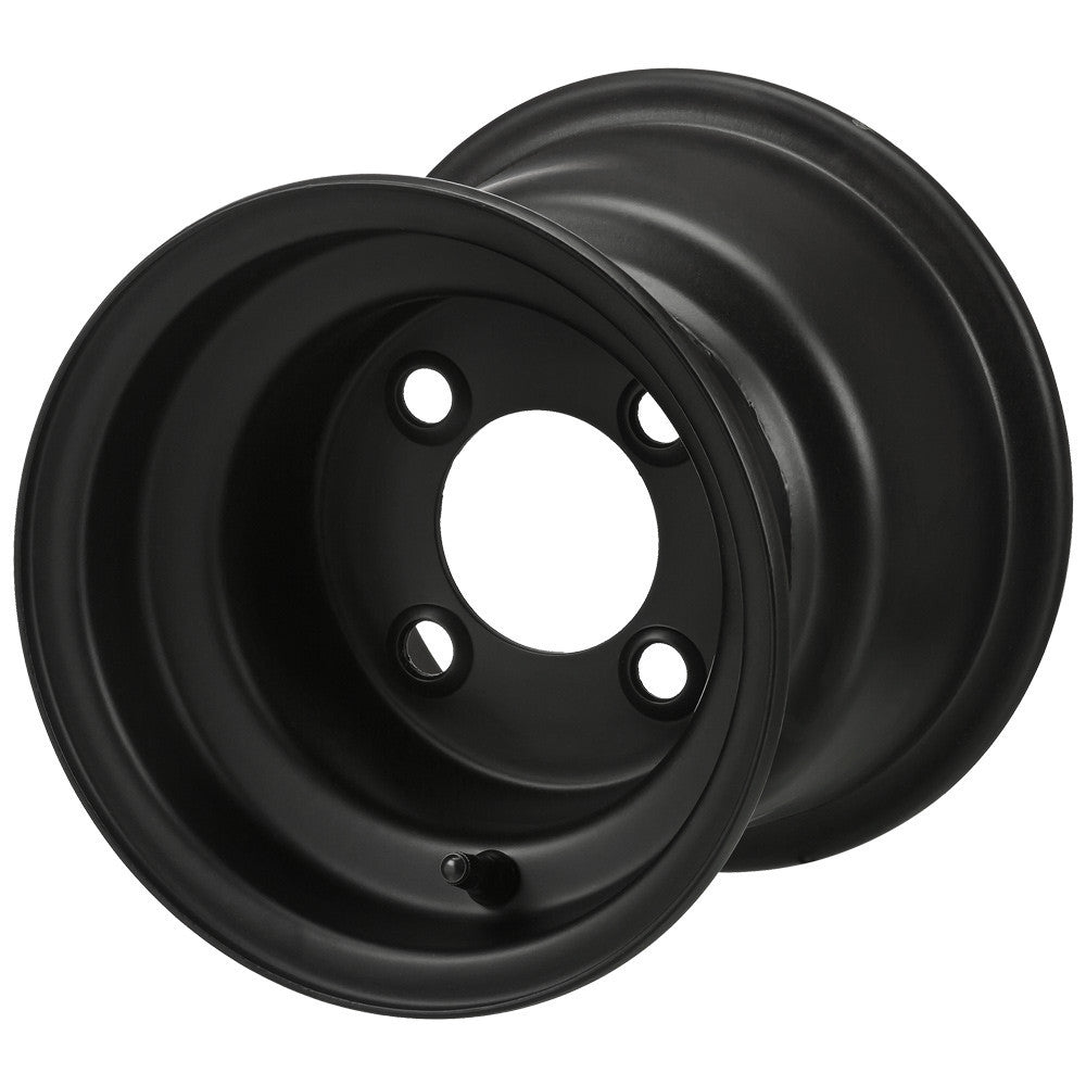 8" Matte Black Steel Golf Cart Wheel