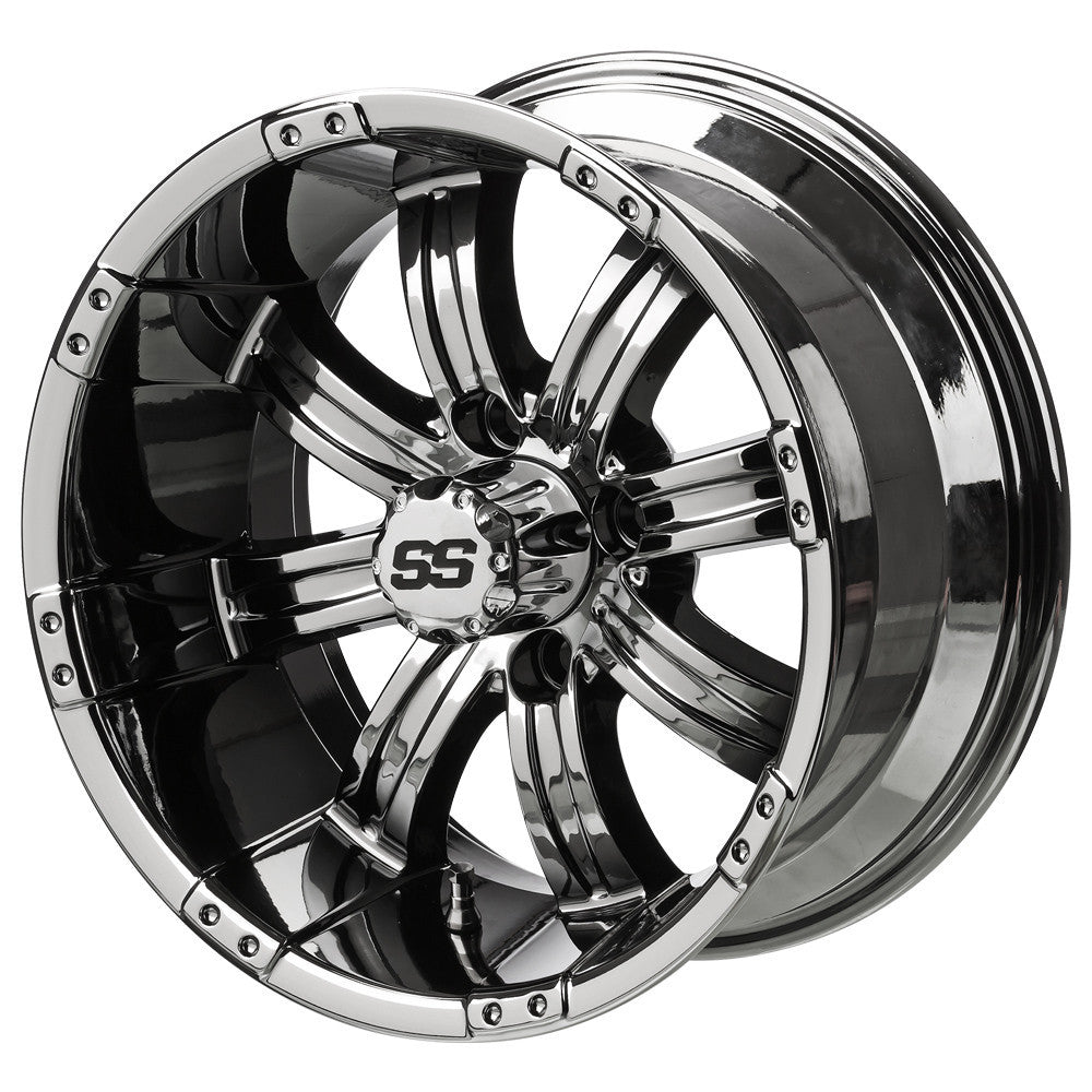 12" Casino Mirror Golf Cart Wheel