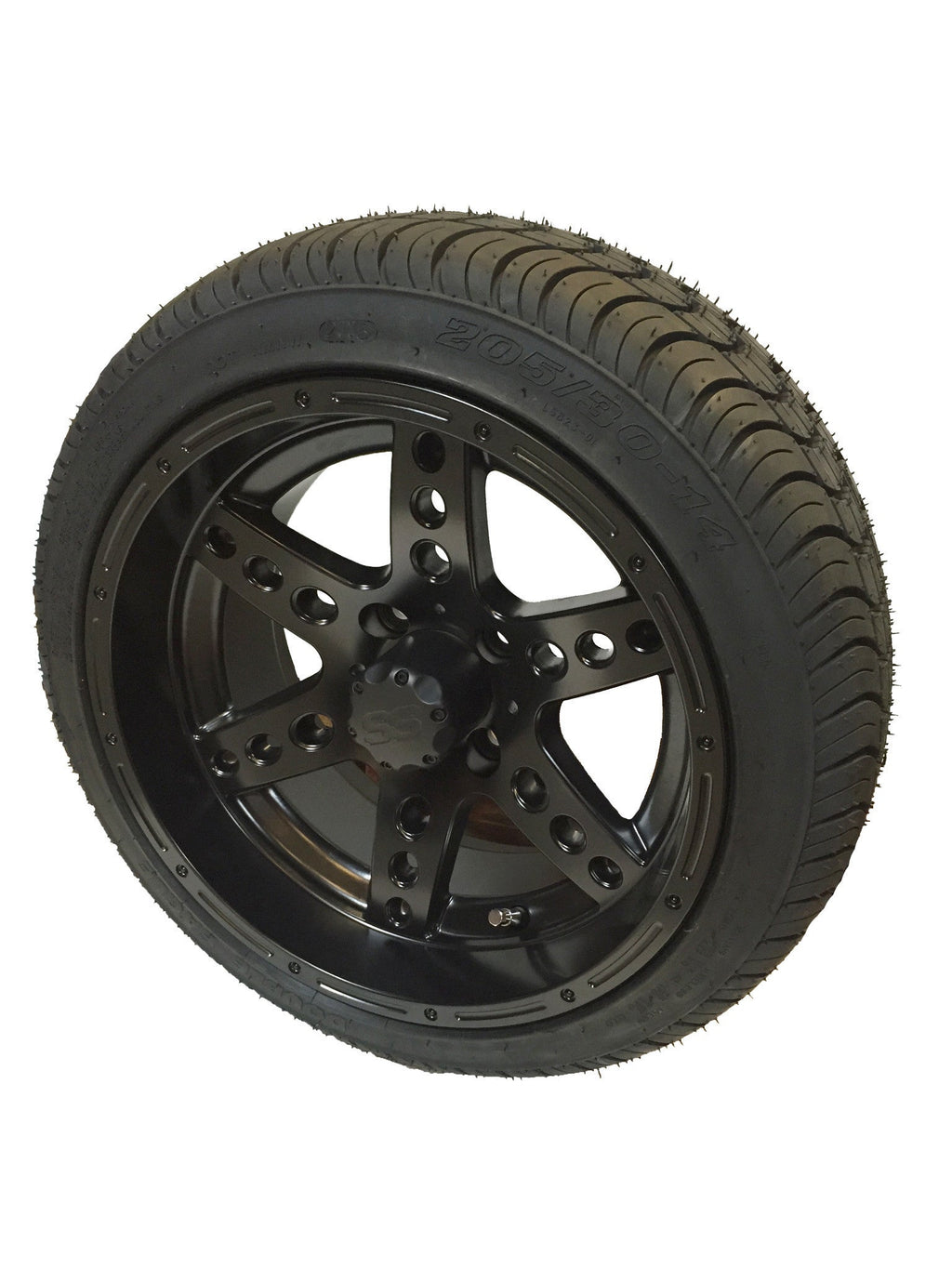 205/30-14 LSI Elite on Chaos Matte Black Wheel